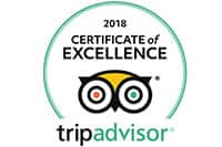 TripAdvisor Certificate of Excellence 2017 and 2018 Tenerife