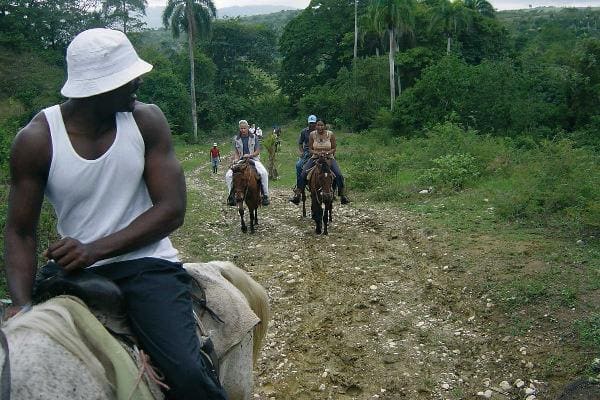 Beach horseback riding at Jamaica